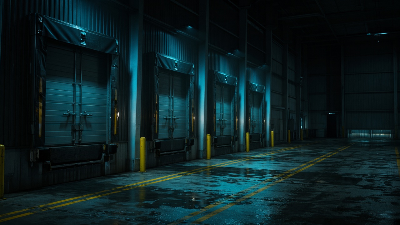 Loading dock at night