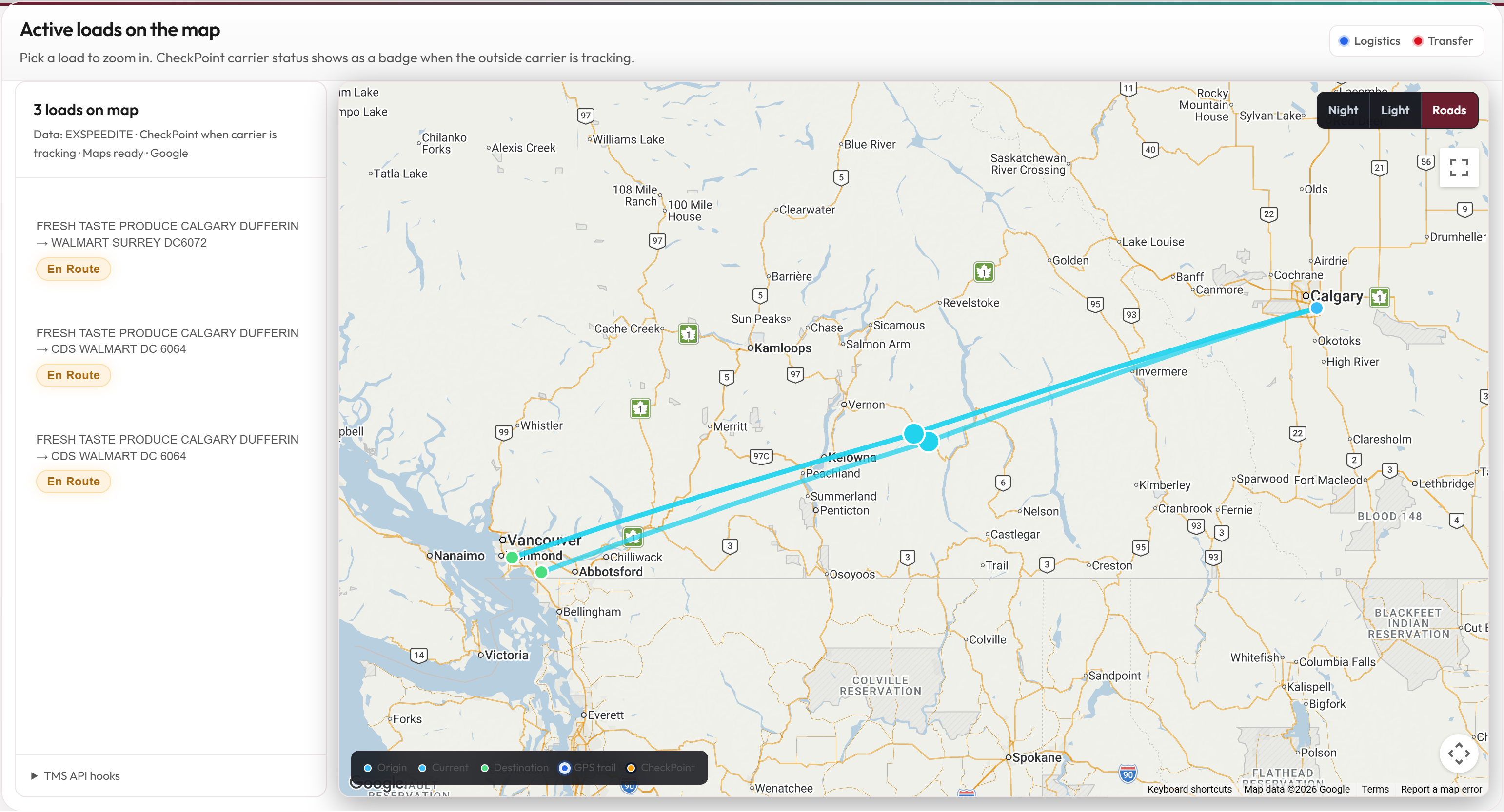 Pipeline customer tracking live map
